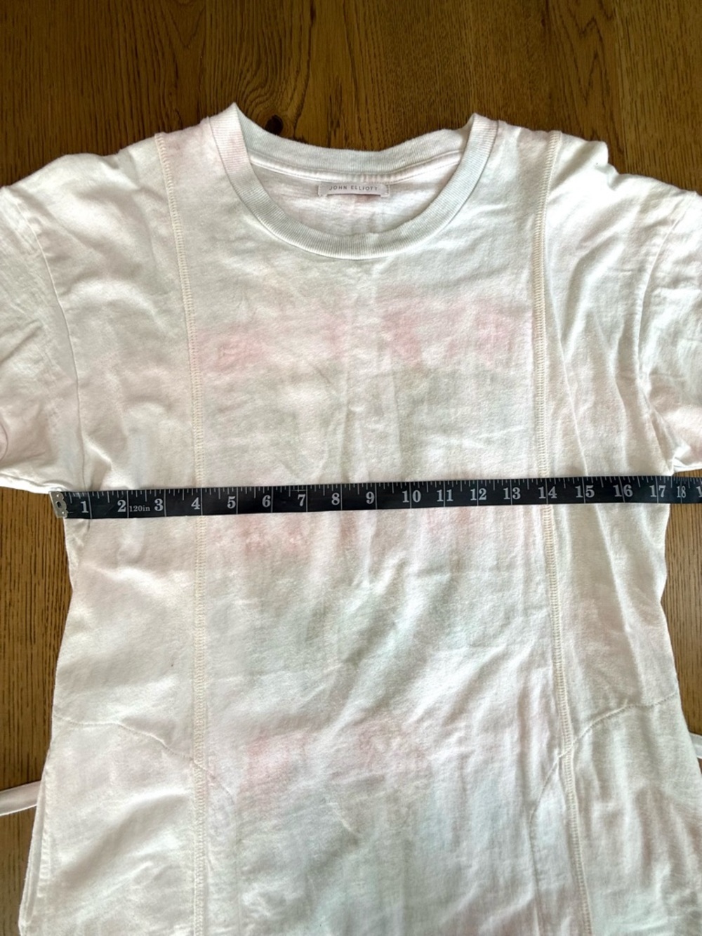 John Elliott Pastel Tie Dye T Shirt Dress Tie Waist Pink White Size S - Picture 4 of 16